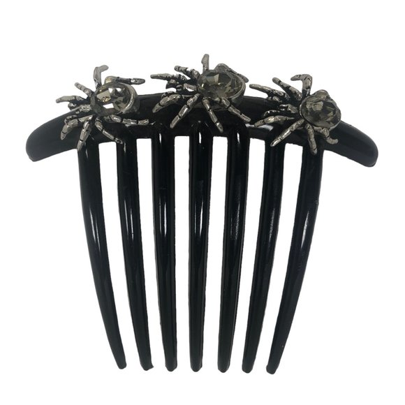 Alchemy Gothic Spiders Hair Comb Slide Lolita Rockabilly Witchy Rare Vintage - Picture 5 of 7